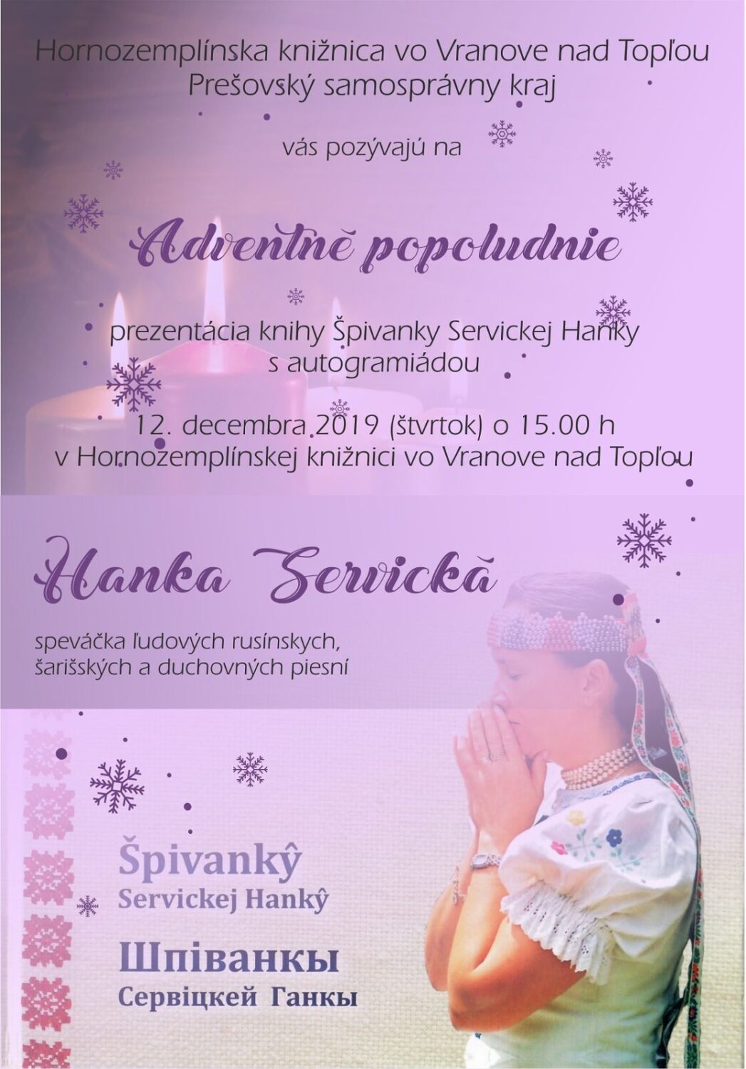 Adventné popoludnie s Hankou Servickou