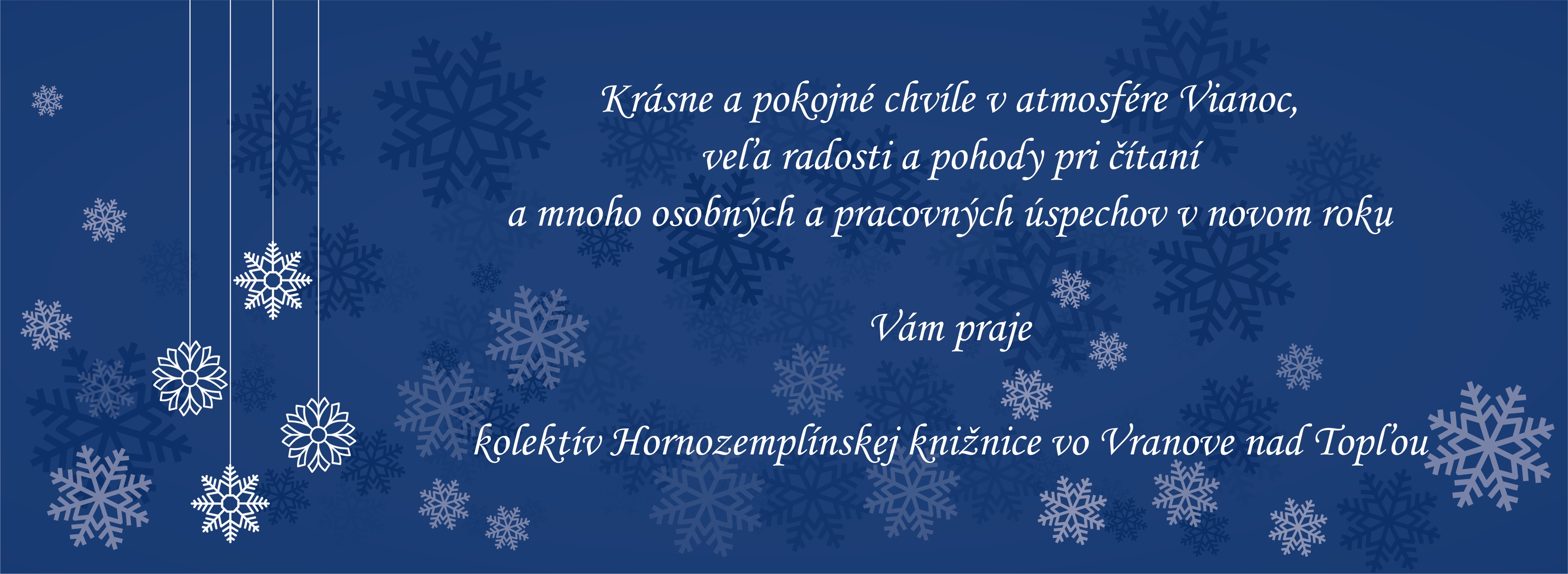 Výpožičný čas počas vianočných sviatkov