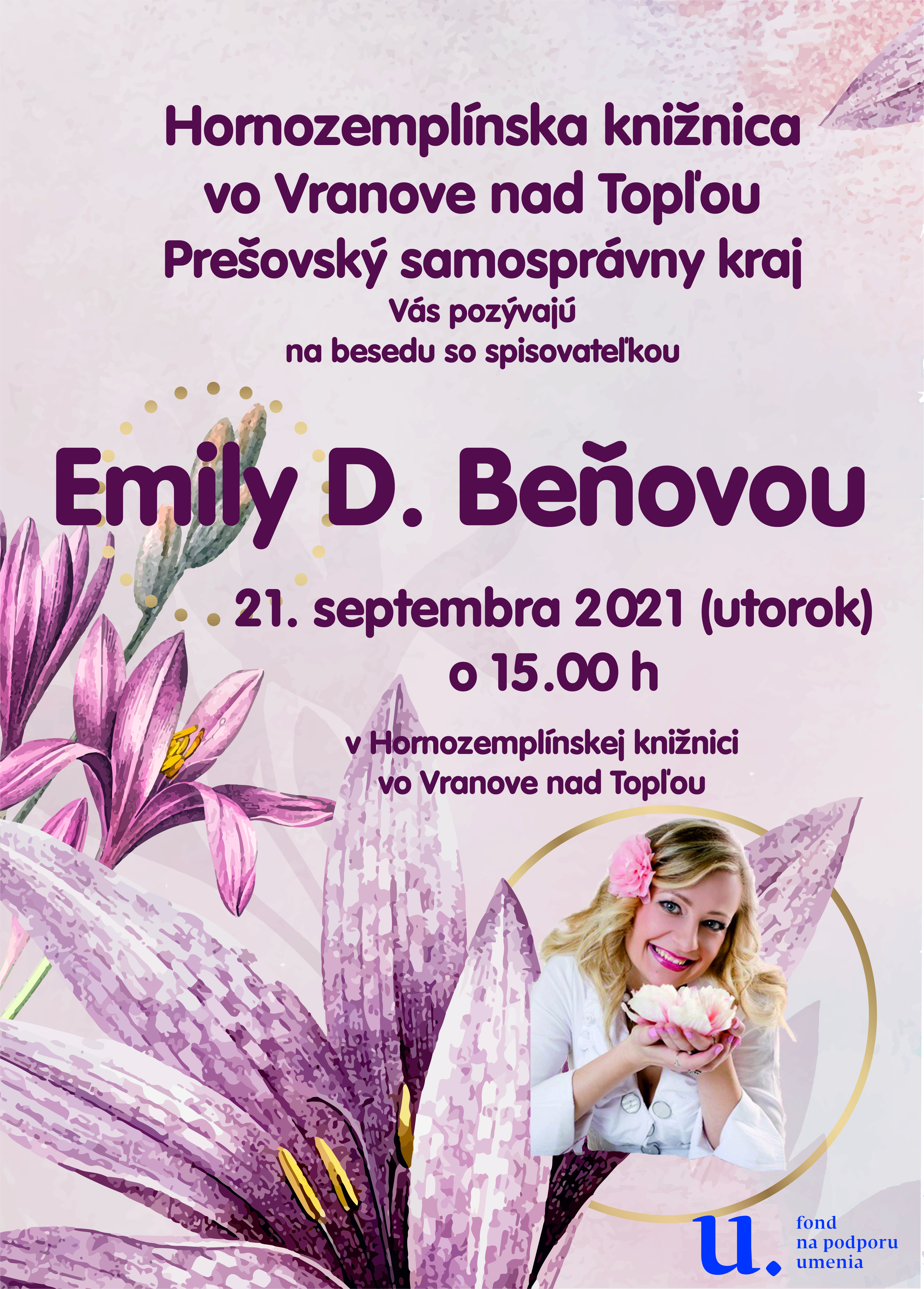 Pozvánka na besedu s Emily D. Beňovou