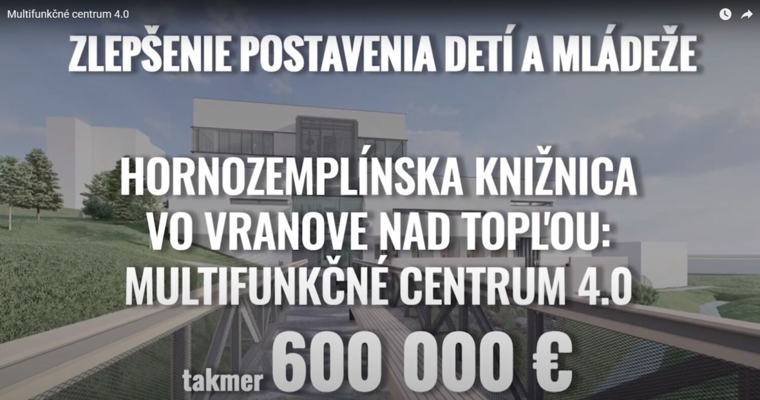 Granty EHP a Nórska na Slovensku – projekt Multifunkčné centrum 4.0 Hornozemplínskej knižnice