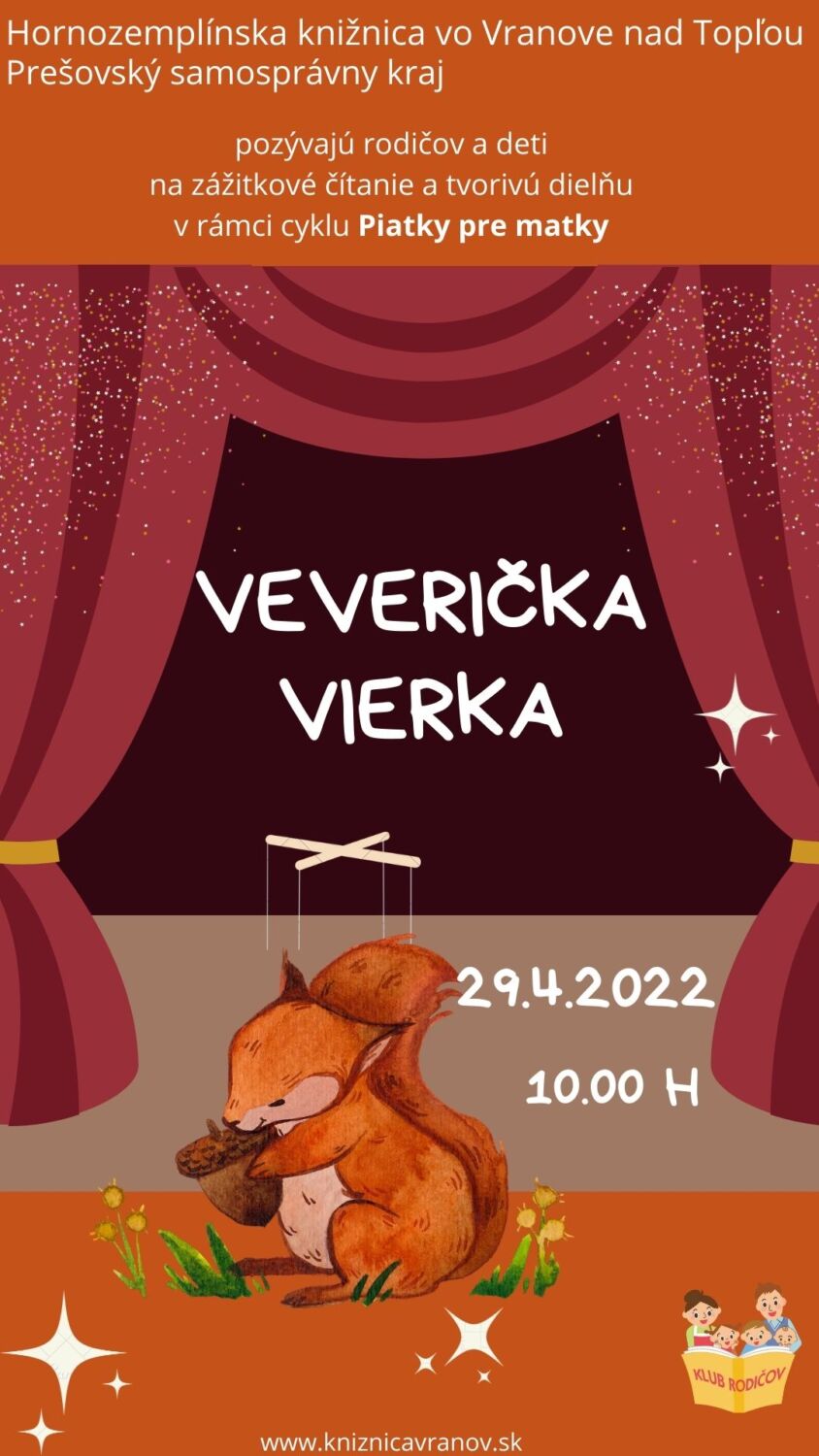 Piatky pre matky – Veverička Vierka